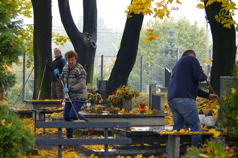 Porządkowanie cmentarza