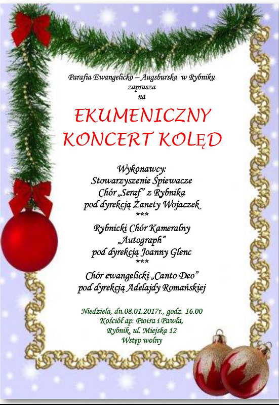 EKUMENICZNY KONCERT KOLĘD