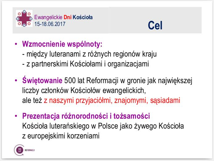 EWANGELICKIE DNI KOŚCIOŁA