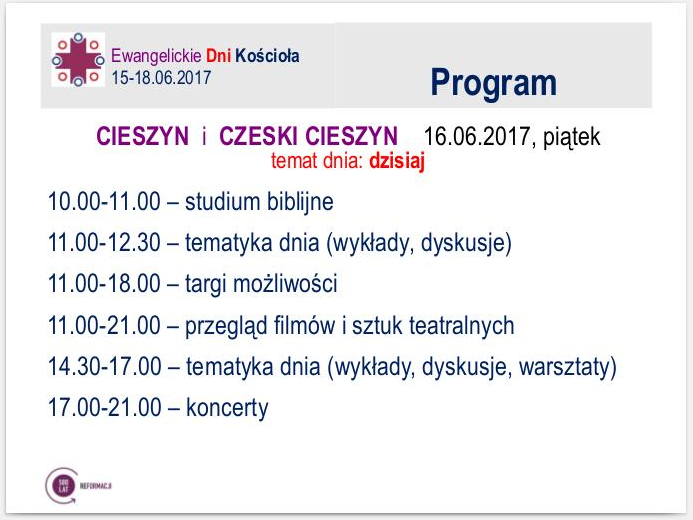 EWANGELICKIE DNI KOŚCIOŁA